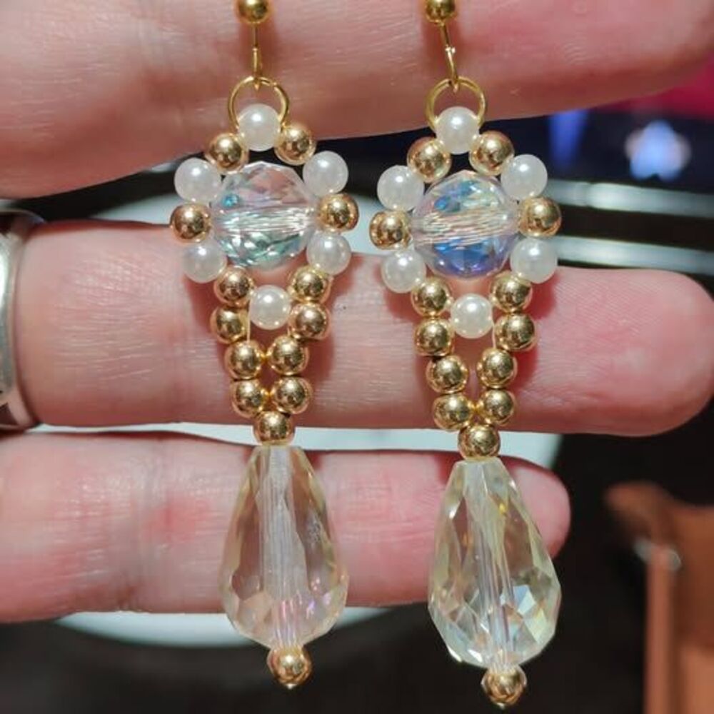 Elegant Drop Crystal Earrings